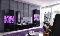 LEONARDO TV-Unterteil Cube | Schwarz Füße