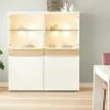 now! by hülsta Highboard now! touch | Reinweiß / Samteiche Natur (Nachbildung)