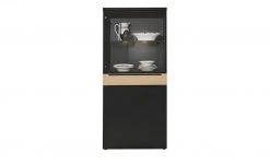 now! by hülsta Highboard now! touch | Schwarz / Samteiche Natur (Nachbildung) links -CAN Kommode Verkaufe 11229788 2 202203222233