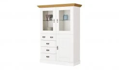 maison bleue Highboard Florian | Weiß / laugenfarben Türen mit Glaseinsatz -CAN Kommode Verkaufe 11239820 2 202108130002