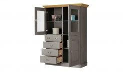 maison bleue Highboard Florian | Grau / laugenfarben Türen mit Glaseinsatz -CAN Kommode Verkaufe 11300220 3 202108131411