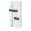 Vitrine Holly | Weiß / Petrol rechts