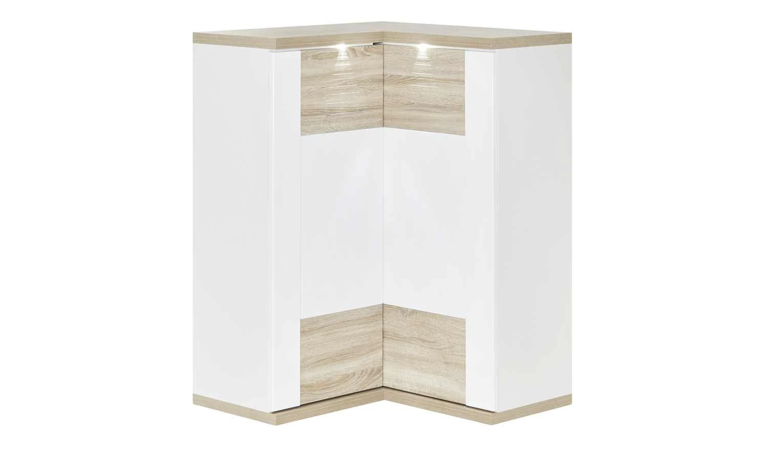 uno Eck-Highboard Titan | Eiche sägerau (Nachbildung) / Weiß 1 uno Eck-Highboard Titan | Eiche sägerau (Nachbildung) / Weiß