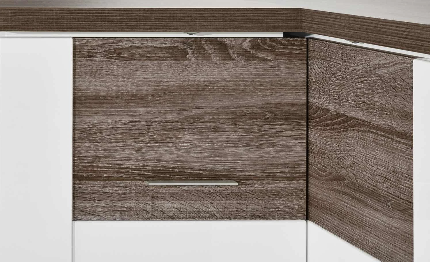uno Eck-Highboard Titan | Eiche Trüffel (Nachbildung) / Weiß 10 uno Eck-Highboard Titan | Eiche Trüffel (Nachbildung) / Weiß – Bild 10