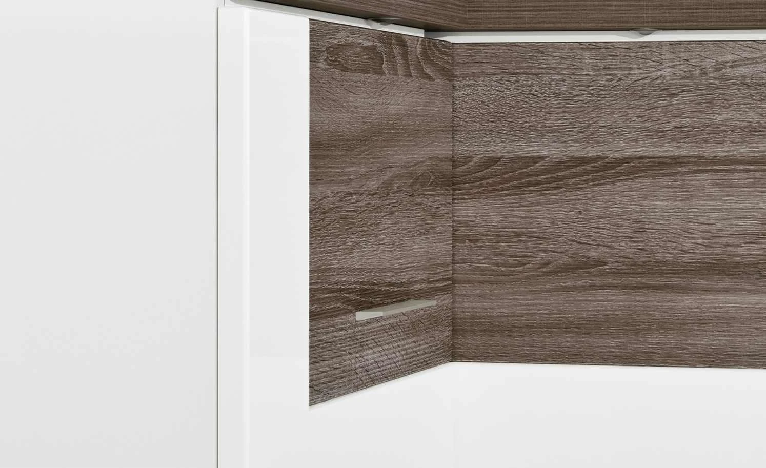 uno Eck-Highboard Titan | Eiche Trüffel (Nachbildung) / Weiß 13 uno Eck-Highboard Titan | Eiche Trüffel (Nachbildung) / Weiß – Bild 13