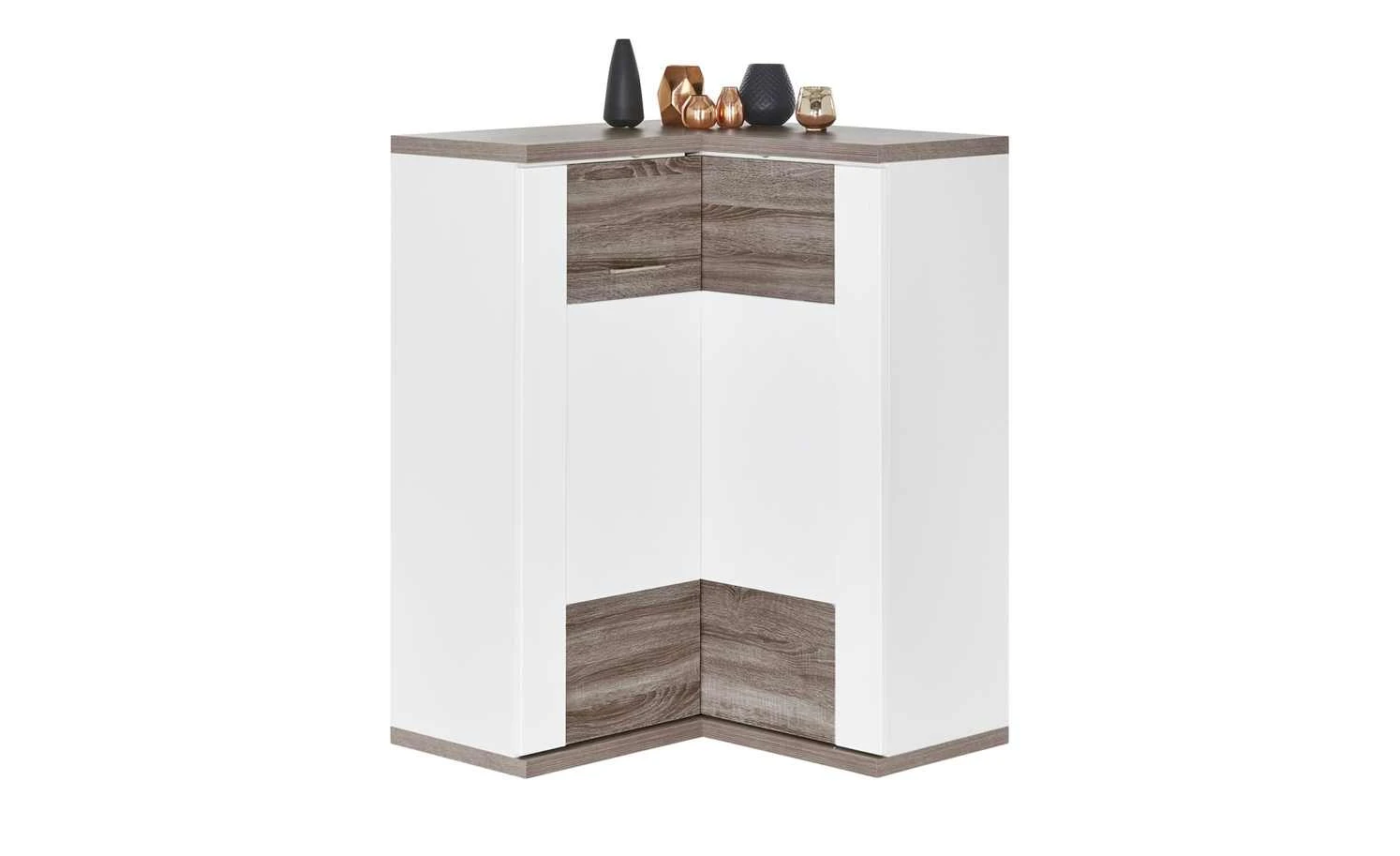 uno Eck-Highboard Titan | Eiche Trüffel (Nachbildung) / Weiß 3 uno Eck-Highboard Titan | Eiche Trüffel (Nachbildung) / Weiß – Bild 3