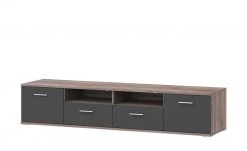 uno Lowboard Onyx | Graphitgrau / Eiche Trüffel sägerau (Nachbildung)