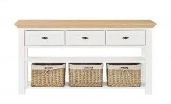 maison bleue Anrichte Petit Chalet | Weiß / Asteiche mit Flechtkörben -CAN Kommode Verkaufe 12202628 3 202204041235