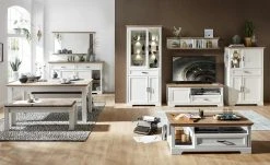 Vitrine Varese | Pinie hell (Nachbildung) / Asteiche (Nachbildung)