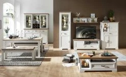 Vitrine Varese | Pinie hell (Nachbildung) / Asteiche (Nachbildung)