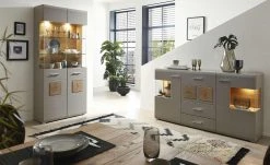 Sideboard Cortina | Basaltgrau / Eiche Altholz (Nachbildung) -CAN Kommode Verkaufe 12209109 9 202106232232