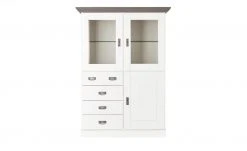 maison bleue Highboard Florian | Weiß / Grau Türen mit Glaseinsatz -CAN Kommode Verkaufe 12230756 1 202108130002