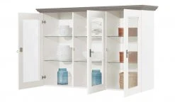 maison bleue Vitrinenaufsatz für Sideboard Florian | Weiß / Grau -CAN Kommode Verkaufe 12230758 1 202108161243