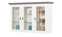maison bleue Vitrinenaufsatz für Sideboard Florian | Weiß / Grau -CAN Kommode Verkaufe 12230758 2 202108161243