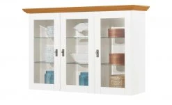 maison bleue Vitrinenaufsatz für Sideboard Florian | Weiß / bernsteinfarben -CAN Kommode Verkaufe 12234045 8 202108161244