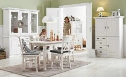 maison bleue Highboard Florian | Weiß Türen aus Holz