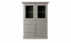 maison bleue Highboard Florian | Grau Türen mit Glaseinsatz -CAN Kommode Verkaufe 12235170 4 202108130002