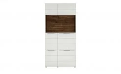 Berger & Rath Vitrine Claro | Weiß-Creme Sichtbare Rückwand: Wildnussbaum ohne Glaseinlegeböden -CAN Kommode Verkaufe 12238629 3 202108121318