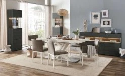 Berger & Rath Sideboard Claro | Anthrazit Sichtbare Rückwand: Wildnussbaum