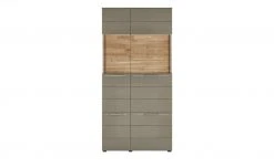 Berger & Rath Vitrine Claro | Londra (Hellgrau) Sichtbare Rückwand: Natureiche Bianco ohne Glaseinlegeböden -CAN Kommode Verkaufe 12238702 3 202108121318