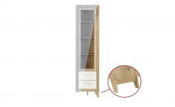 smart Vitrine Oslo | Wildeiche (Nachbildung) / Wildeiche / Weiß