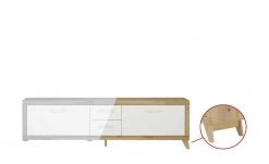 smart Lowboard Oslo | Wildeiche (Nachbildung) / Weiß