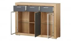 Highboard Fiesta | Asteiche (Nachbildung) / Grau -CAN Kommode Verkaufe 13206544 13 202206222231