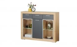 Highboard Fiesta | Asteiche (Nachbildung) / Grau -CAN Kommode Verkaufe 13206544 2 202206222231