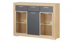 Highboard Fiesta | Asteiche (Nachbildung) / Grau -CAN Kommode Verkaufe 13206544 3 202206222231