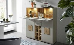 Barschrank Cortina | Basalt (Grau)