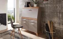 Sekretär Cortina | Grau / Eiche (Nachbildung)