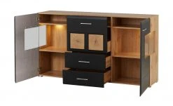Sideboard Cortina | Eiche Altholz (Nachbildung ) / Schwarz -CAN Kommode Verkaufe 13207048 20 202209212234