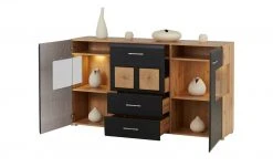 Sideboard Cortina | Eiche Altholz (Nachbildung ) / Schwarz -CAN Kommode Verkaufe 13207048 22 202209212234