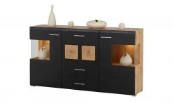 Sideboard Cortina | Eiche Altholz (Nachbildung ) / Schwarz -CAN Kommode Verkaufe 13207048 26 202209212234