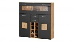 Barschrank Cortina | Eiche Altholz (Nachbildung) / Schwarz -CAN Kommode Verkaufe 13207056 20 202209212234
