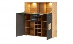 Barschrank Cortina | Eiche Altholz (Nachbildung) / Schwarz -CAN Kommode Verkaufe 13207056 7 202209212234