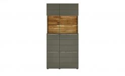 Berger & Rath Vitrine Claro | Londra (Hellgrau) Sichtbare Rückwand: Wildeiche mit Glaseinlegeböden -CAN Kommode Verkaufe 13230880 1 202103051240