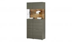 Berger & Rath Vitrine Claro | Londra (Hellgrau) Sichtbare Rückwand: Wildeiche mit Glaseinlegeböden -CAN Kommode Verkaufe 13230880 7 202103101242