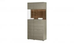 Berger & Rath Vitrine Claro | Londra (Hellgrau) Sichtbare Rückwand: Wildnussbaum ohne Glaseinlegeböden -CAN Kommode Verkaufe 13231641 5 202108121318