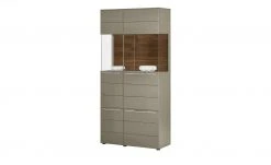 Berger & Rath Vitrine Claro | Londra (Hellgrau) Sichtbare Rückwand: Wildnussbaum ohne Glaseinlegeböden -CAN Kommode Verkaufe 13231641 8 202108121318