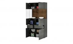 Berger & Rath Vitrine Claro | Anthrazit Sichtbare Rückwand: Wildnussbaum ohne Glaseinlegeböden -CAN Kommode Verkaufe 13231642 5 202108121318