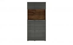 Berger & Rath Vitrine Claro | Anthrazit Sichtbare Rückwand: Wildnussbaum ohne Glaseinlegeböden -CAN Kommode Verkaufe 13231642 9 202108121318