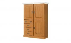 maison bleue Highboard Florian | bernsteinfarben / Weiß Türen aus Holz