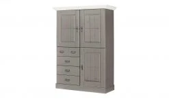 maison bleue Highboard Florian | Grau / Weiß Türen aus Holz