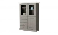 maison bleue Highboard Florian | Grau / Weiß Türen mit Glaseinsatz -CAN Kommode Verkaufe 13231817 2 202108131411
