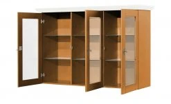 maison bleue Vitrinenaufsatz für Sideboard Florian | bernsteinfarben / Weiß -CAN Kommode Verkaufe 13231831 2 202108191247