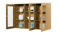 maison bleue Vitrinenaufsatz für Sideboard Florian | laugenfarben / Weiß -CAN Kommode Verkaufe 13231832 4 202108191247