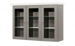 maison bleue Vitrinenaufsatz für Sideboard Florian | Grau / Weiß