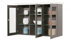 maison bleue Vitrinenaufsatz für Sideboard Florian | Grau / Weiß -CAN Kommode Verkaufe 13231833 8 202108191248