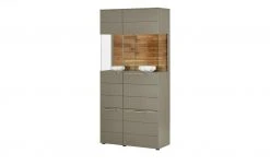 Berger & Rath Vitrine Claro | Londra (Hellgrau) Sichtbare Rückwand: Wildeiche ohne Glaseinlegeböden -CAN Kommode Verkaufe 13232077 9 202108192239